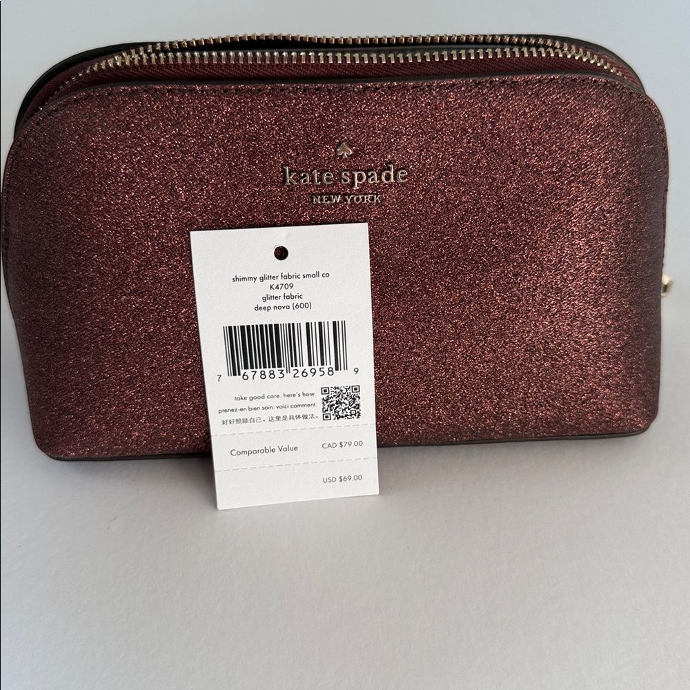 kate spade Shimmy Glitter Small Cosmetic Case - Picture 5 of 5